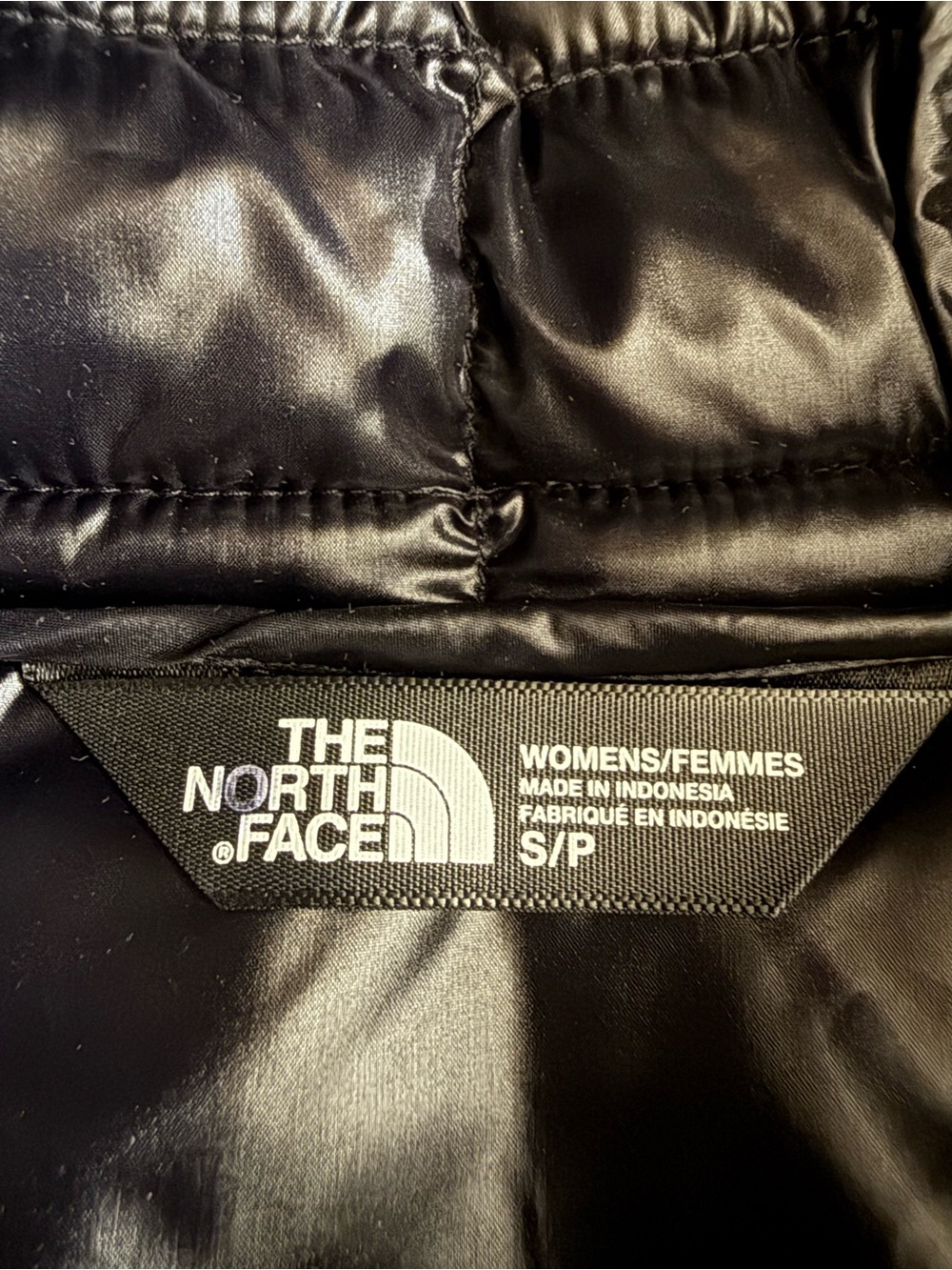 The North Face ThermoBall Eco Parka Hooded Coat Gray Multi Print Size Small - Picture 7 of 8